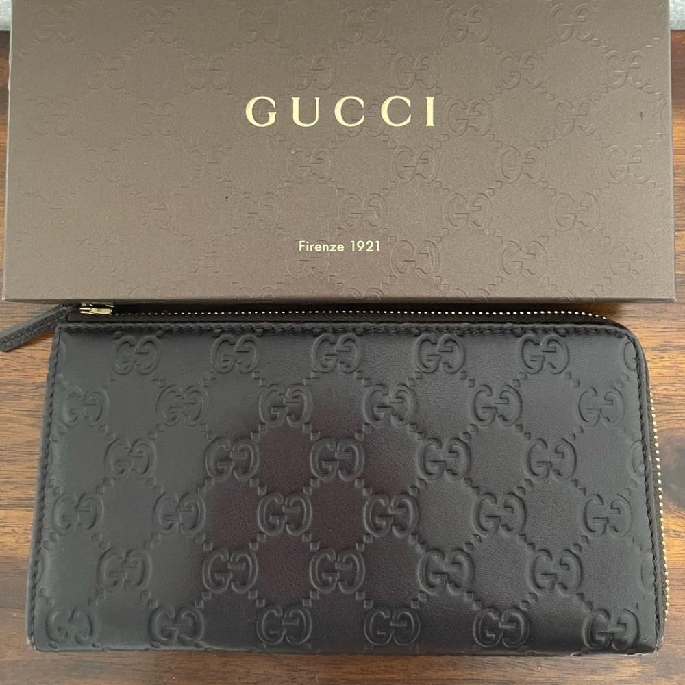 GUCCI WALLET ZIP AROUND GUCCISSIMA